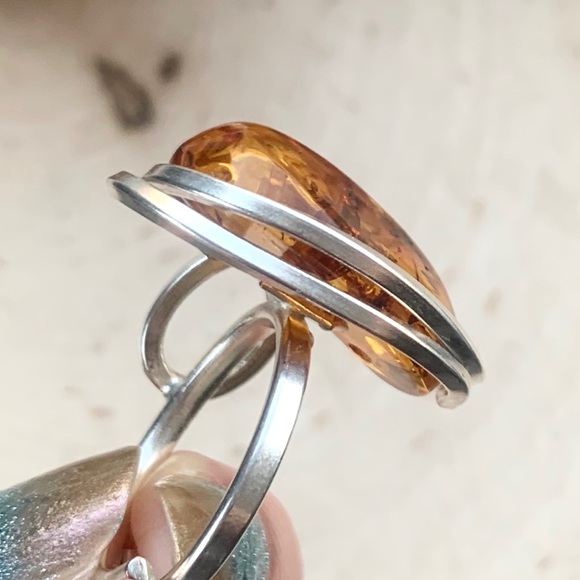 Beautiful Honey BALTIC AMBER  Ring - Picture 8 of 11